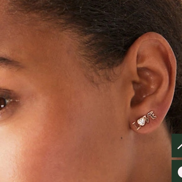 New KATE SPADE NEW YORK
Gold-Tone Cubic Zirconia "More Love" Stud Earrings - Picture 6 of 9